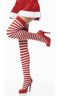 Red and White Striped Christmas Stocking